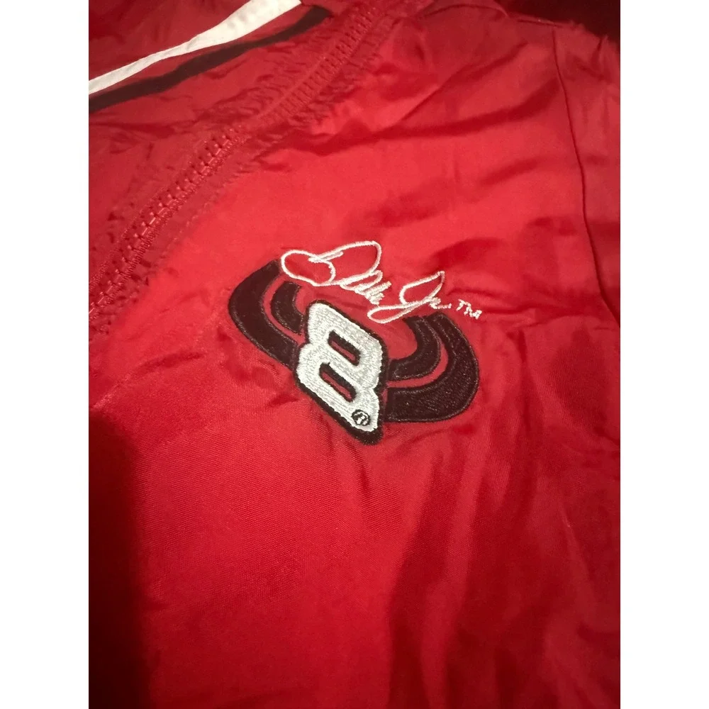 Winners Circle Dale Earnhardt Jr 8 NASCAR Baby Hooded Windbreaker Suit Red 3-6M